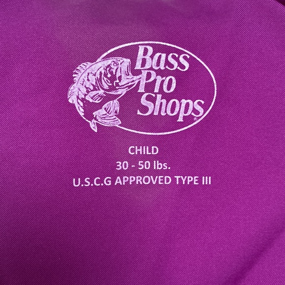 🎉3X HP🎉 Bass Pro Shops Child Deluxe Character Vest 💗 Aqua Purple & Green - Picture 8 of 11